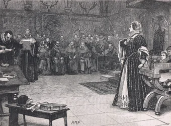 Prozess von Maria Stuart im Schloss Fotheringay, 1586